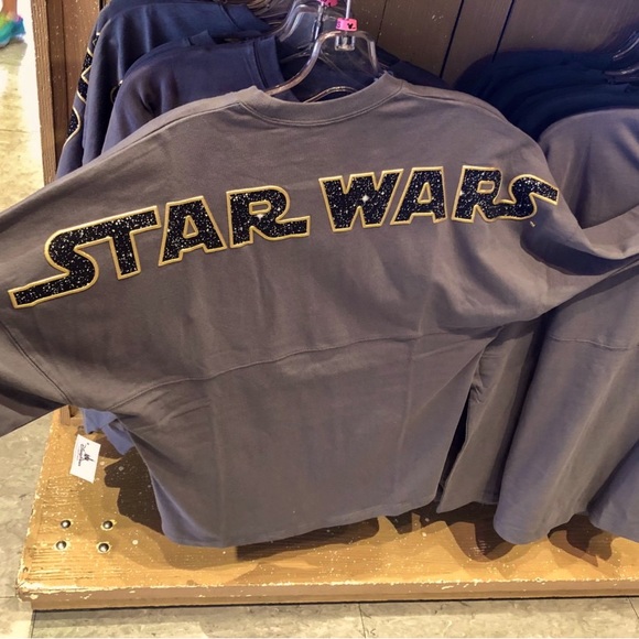 Disney Parks Galaxy’s Edge Star Wars Gray Spirit Jersey Tee T-Shirt - Picture 5 of 13